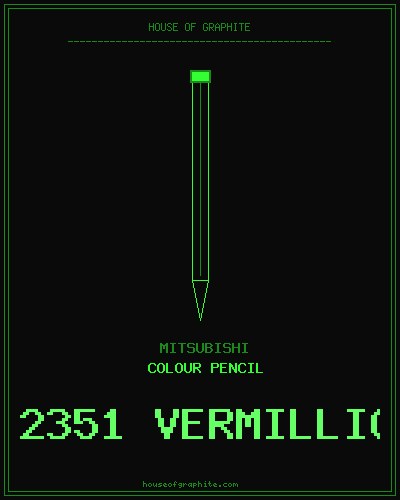 Mitsubishi | Colour Pencil | 2351 Vermillion