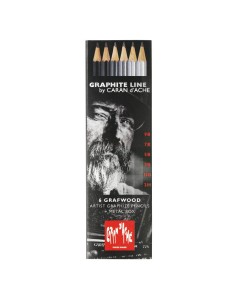 Caran d'Ache | Grafwood 775 | Box of 6 (9B-2H)