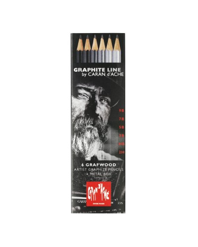 Caran d'Ache | Grafwood 775 | Box of 6 (9B-2H)