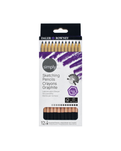 Daler-Rowney | Simply Sketching Pencils | Set of 12 (assorted grades)