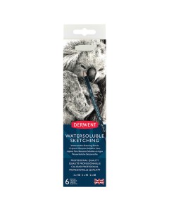 Derwent | Sketching | Watersoluble Tin of 6 (HB-8B)