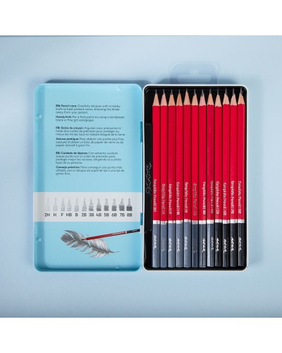 Mont Marte | Signature Graphite Pencils | Set of 12 (assorted grades)